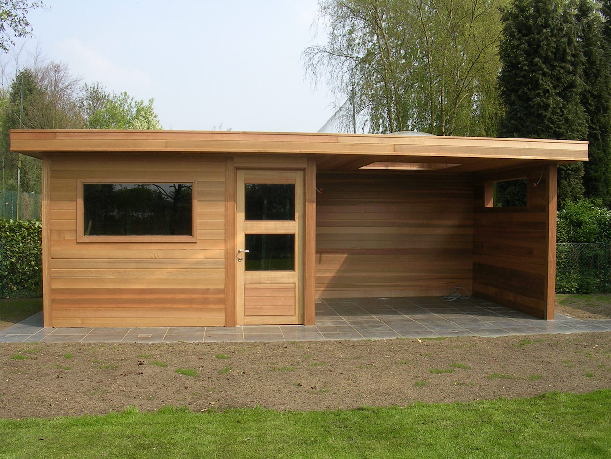 vergelijking Frank Worthley Productiecentrum Modern houten tuinhuis - De Tuinkabouter